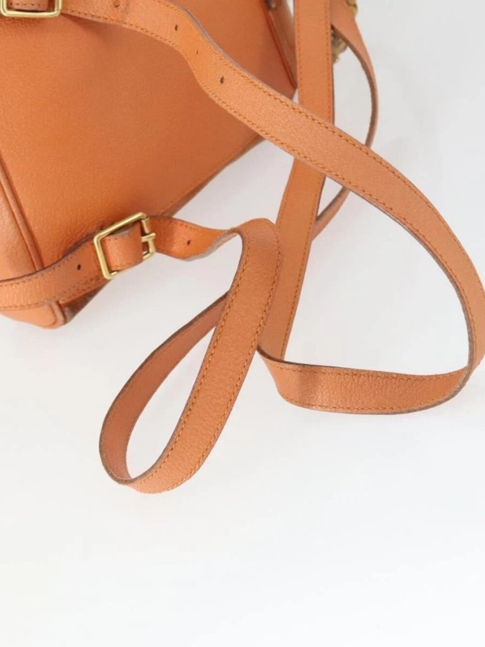 GUCCI Bamboo Backpack Suede Orange Gold Auth 169373 - Picture 8 of 15
